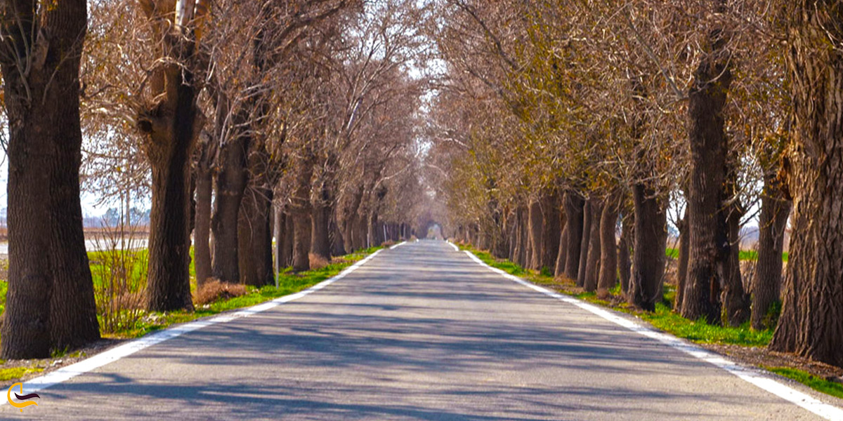 ورودی روستای خاوه در ورامین