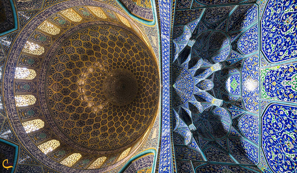نمای داخلی گنبد مسجد شیخ لطف الله