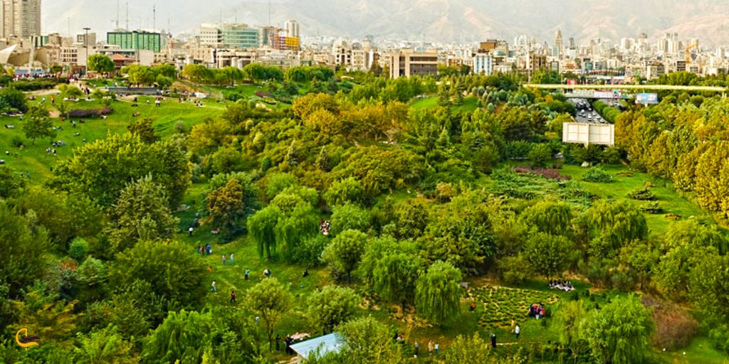 تصویر هوایی از پارک شهر تهران
