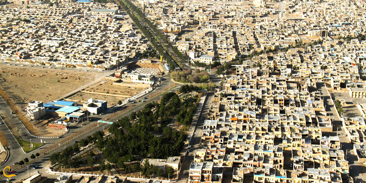 نمای هوایی از شهر آران و بیدگل