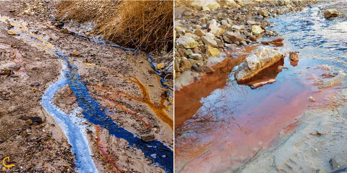 چشمه های هفت رنگ مجن شاهرود