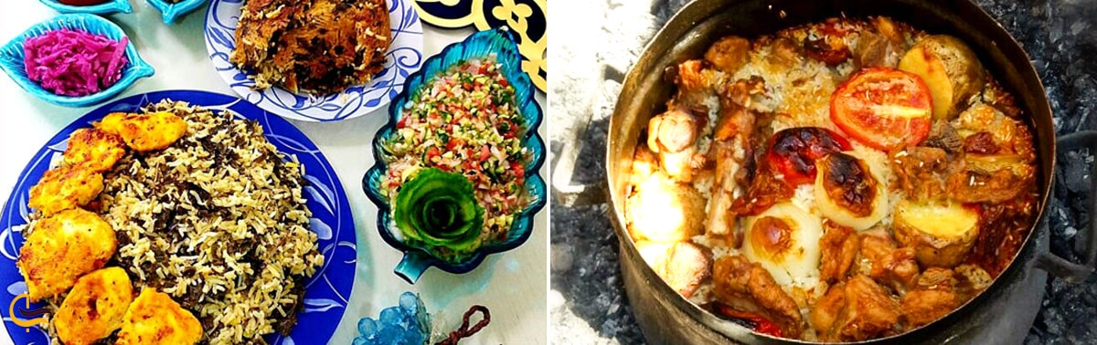 تاک پلو و دیگی از غذاهای محلی شاهرود