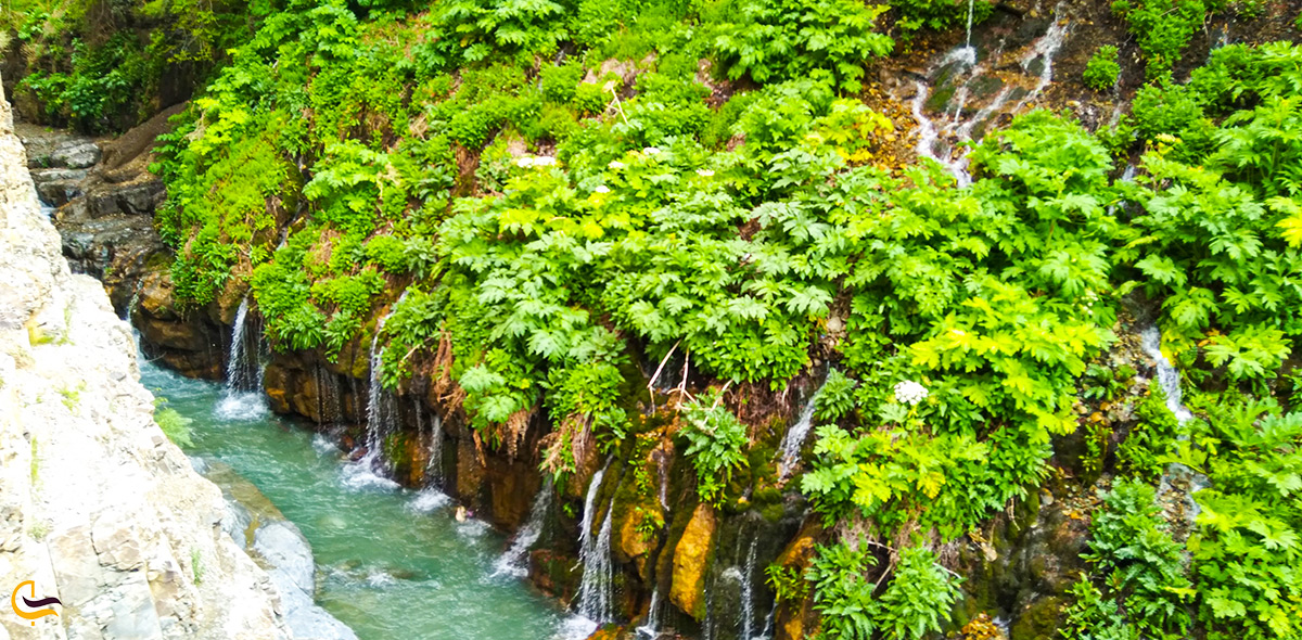 آبشار هفت چشمه از نمای بالا