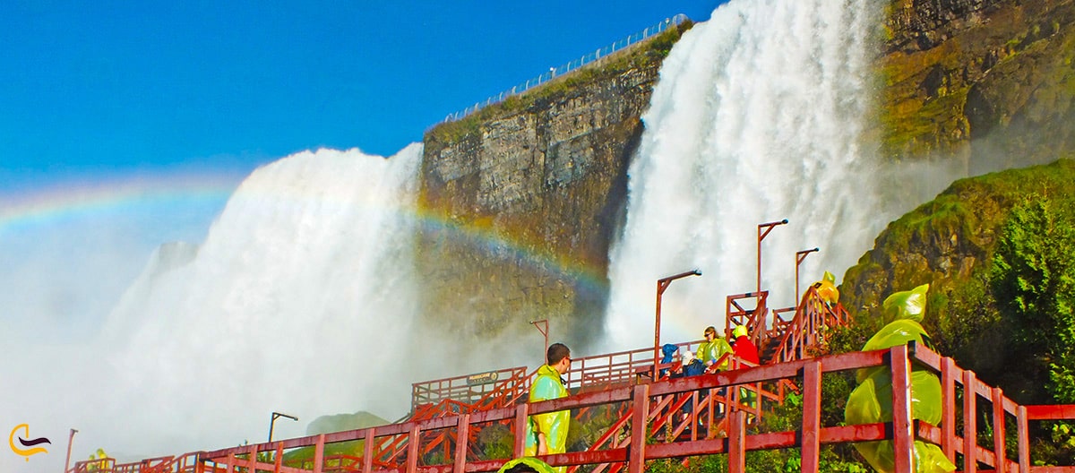 تصویر راه رفتن به غار بادها در آبشار نیاگارا از جاذبه های دیدنی آبشار نیاگارا