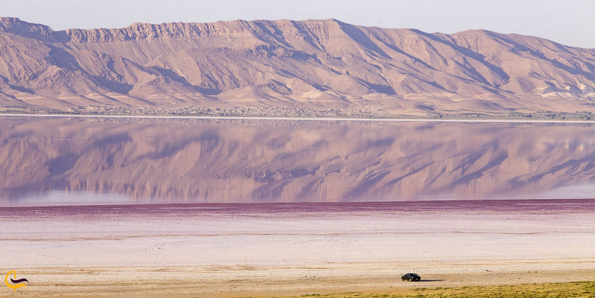 دریاچه صورتی لیپار مقصد پرندگان مهاجر