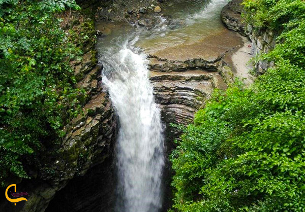 نمای بالای آبشار های زیبای ماسال در گیلان