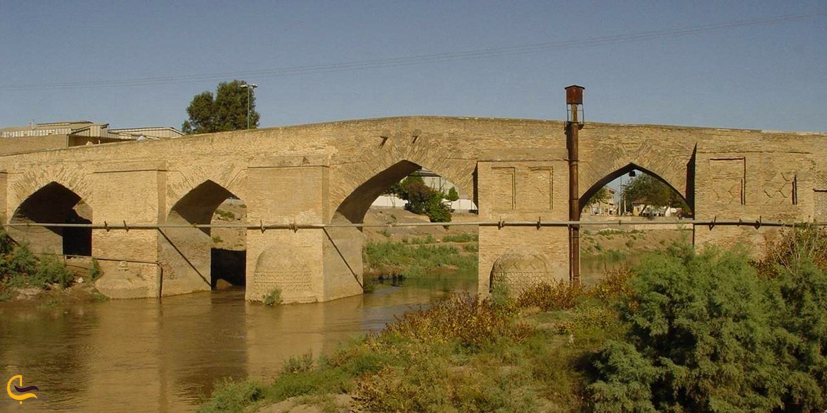 تصویری از پل خشتی در بندر ترکمن