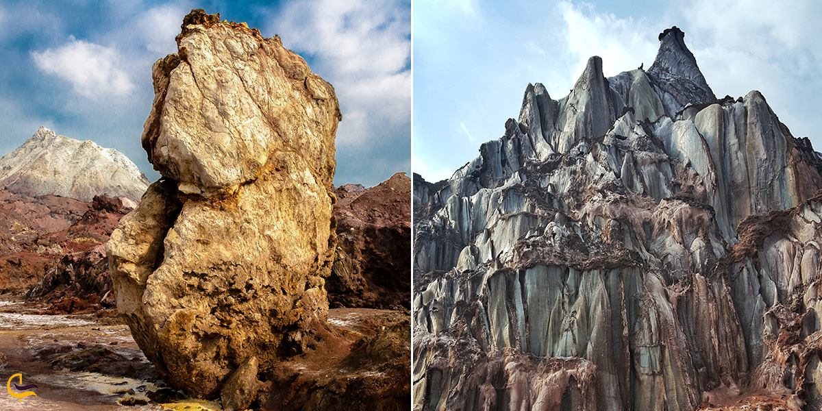 تصویری از دو جاذبه طبیعی جزیره هرمز