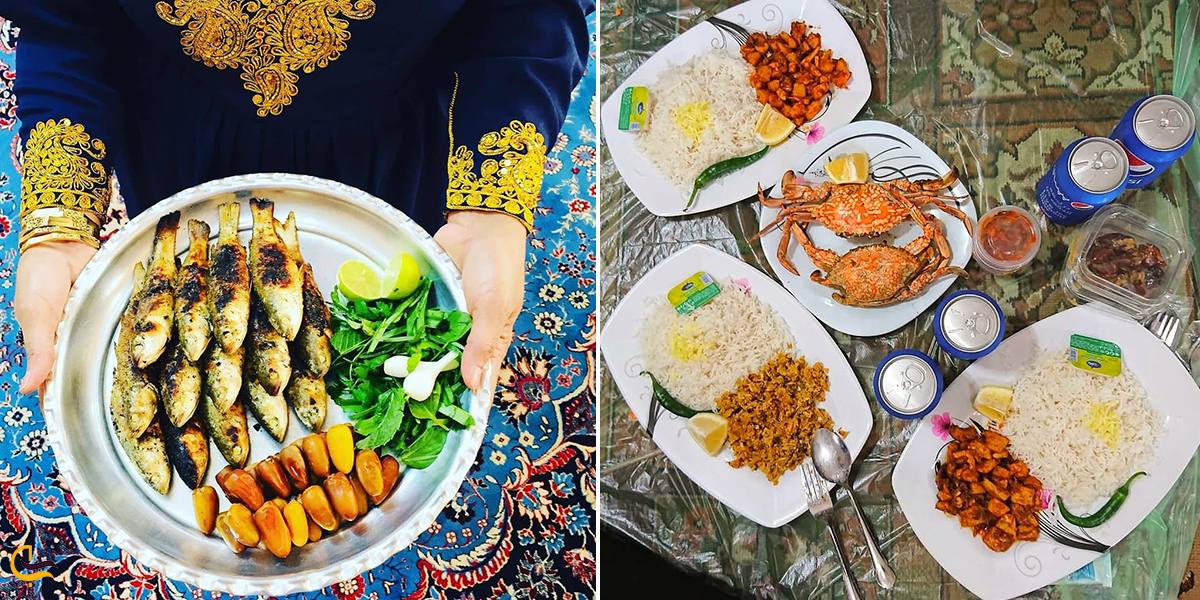 تصویری از دو غذا جزیره هرمز