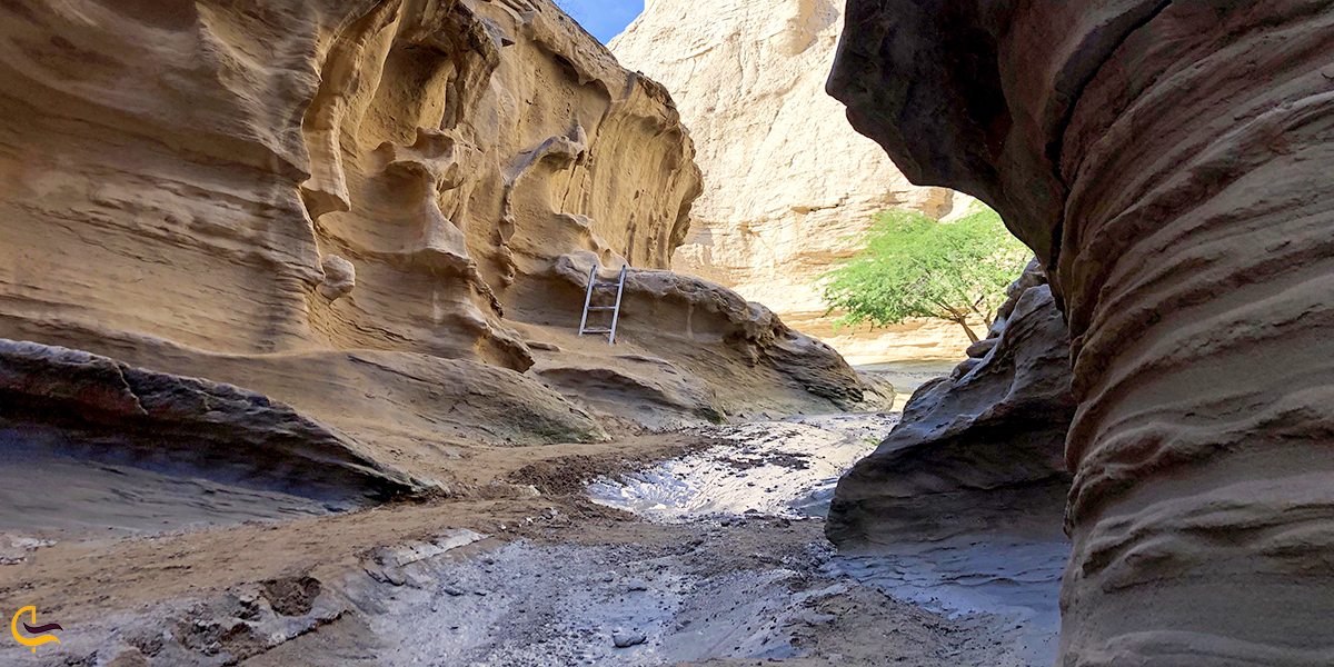 نمایی زیبا از دره چاهکوه در قشم