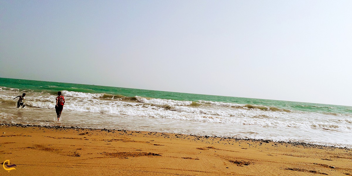 تصویری از ساحل درک در چابهار