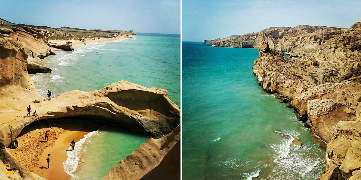 نمایی از ساحل بنود در بوشهر