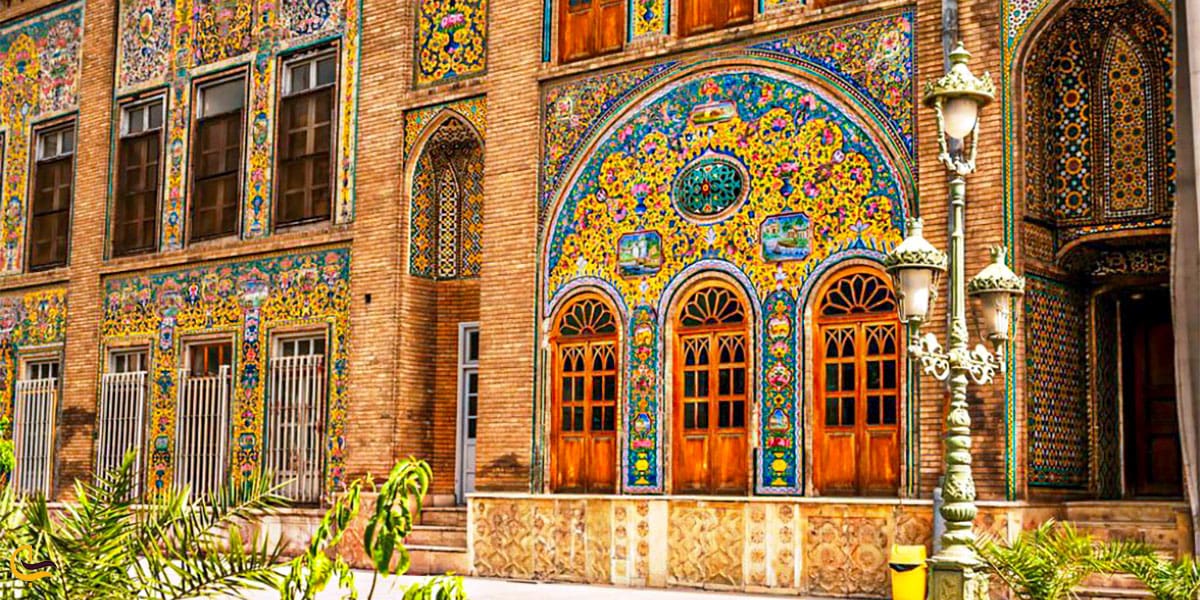 نمایی از تلفیق هنر و معماری کاخ گلستان