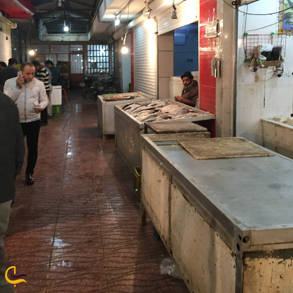 تصویری از بازار ماهی فروشان بوشهر