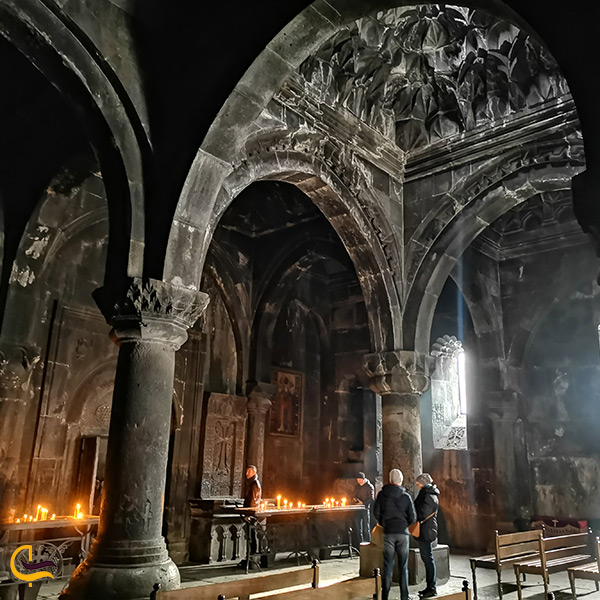 نمای داخل صومعه گغارد ارمنستان