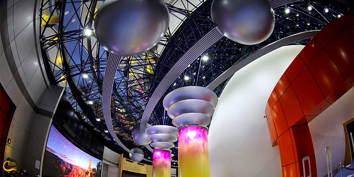 نمایی از شبیه‌سازی آسمان گنبد مینا 