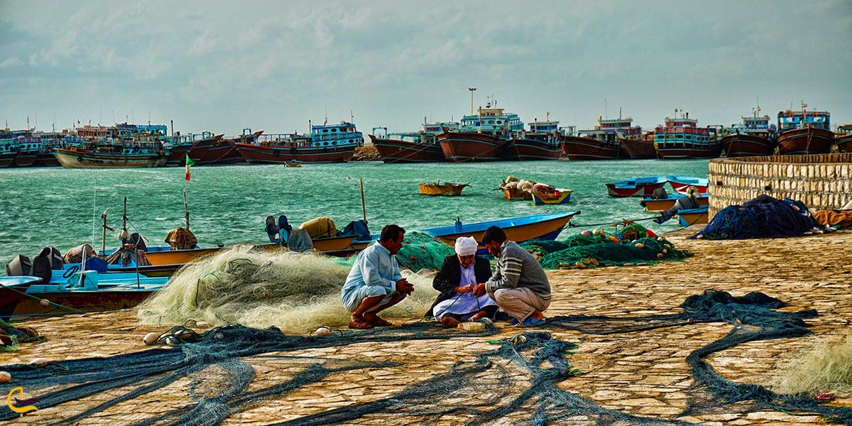 تصویری از اسکله ماهیگیری نخل تقی