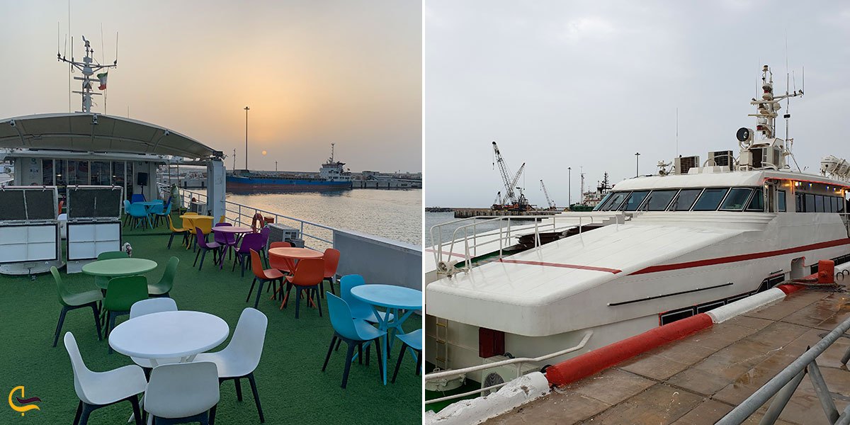 تصویری از کشتی تفریحی نوید در کیش