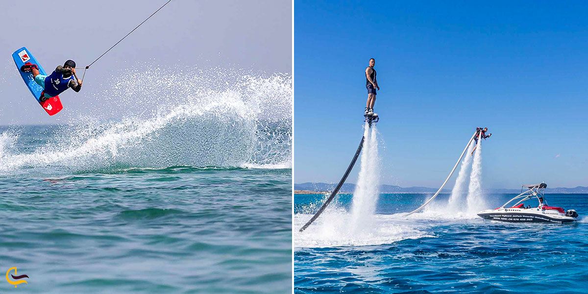 تصویری از تفریحات روی آب در جزیره کیش