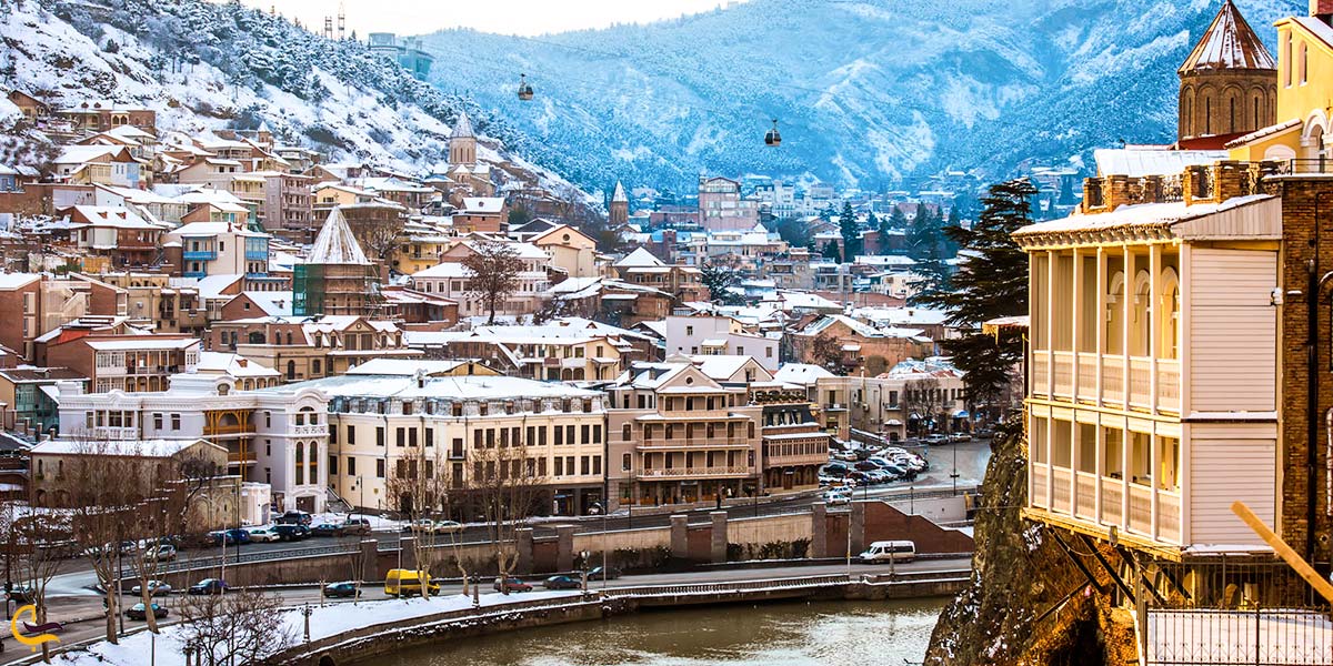 نمای برفی از تفلیس