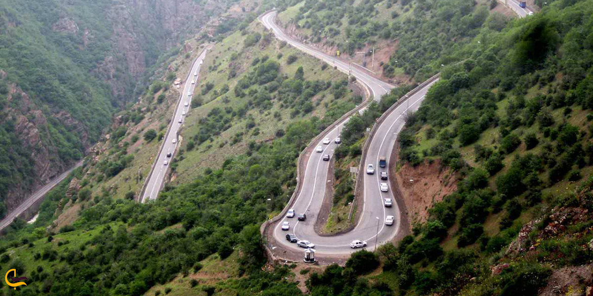 تصویر زیبا از جاده چالوس