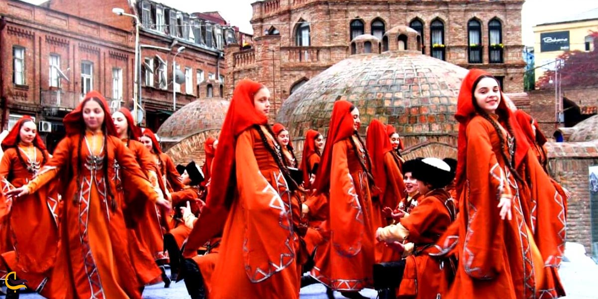تصویری از رقص محلی گرجستان در نوروز