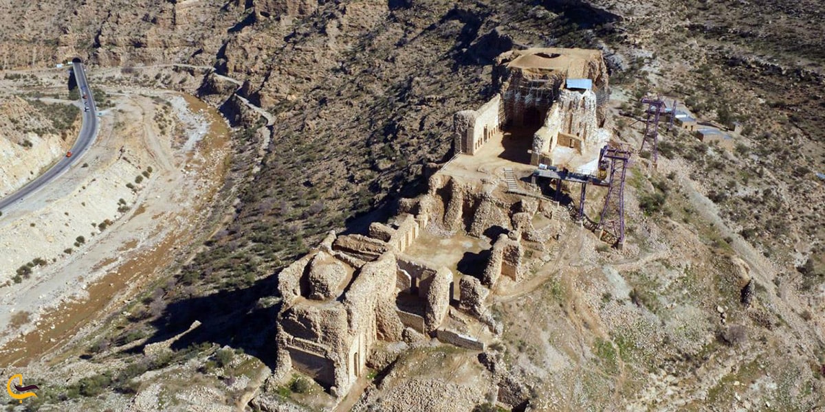 تصویر بنای باستانی قلعه دختر شیراز
