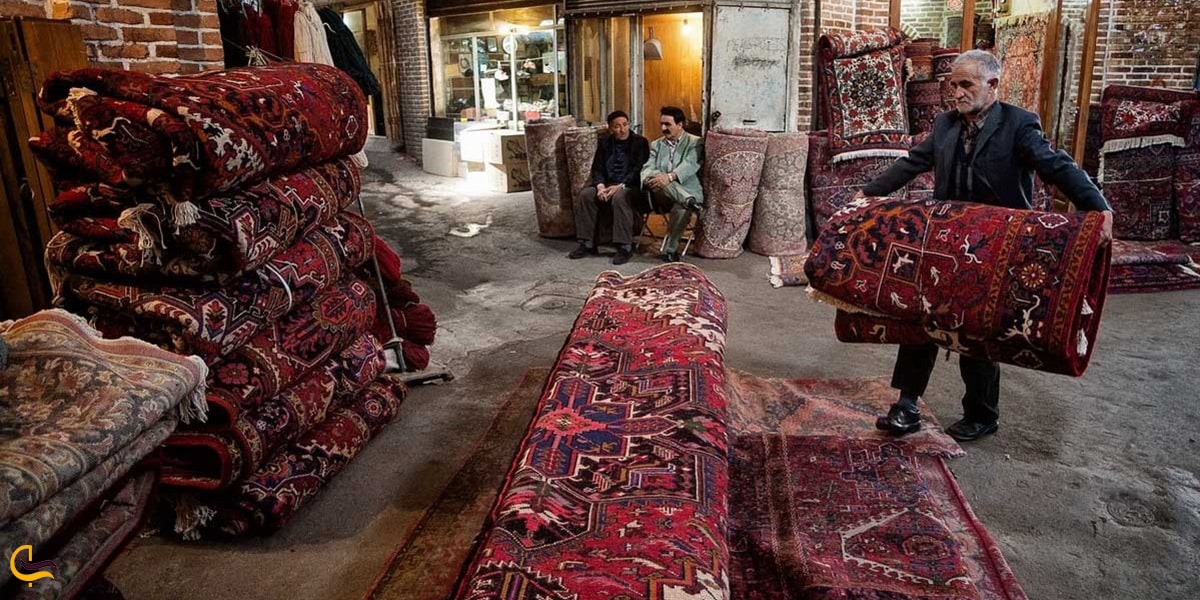 تصویر بازار سنتی و قدیمی فرش تبریز