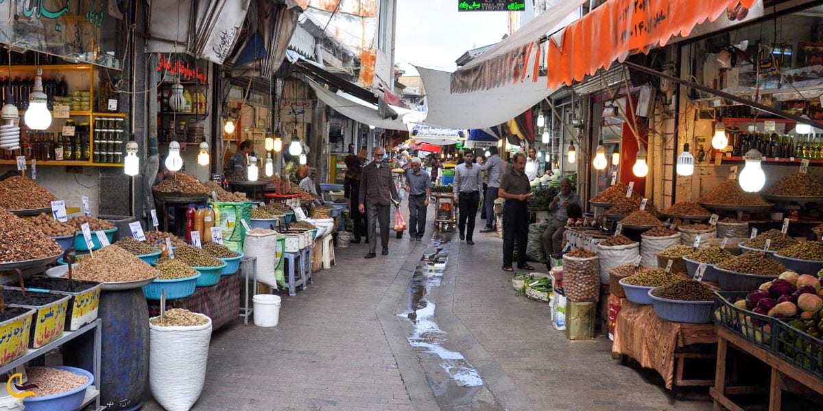 نمایی از مسیر بازار تاریخی رشت