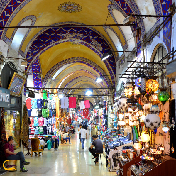 تصویری از مغازه های بازار بزرگ استانبول