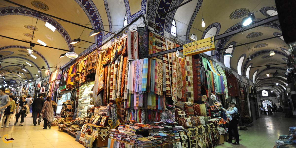 تصویری از مغازه پتوفروشی بازار بزرگ استانبول