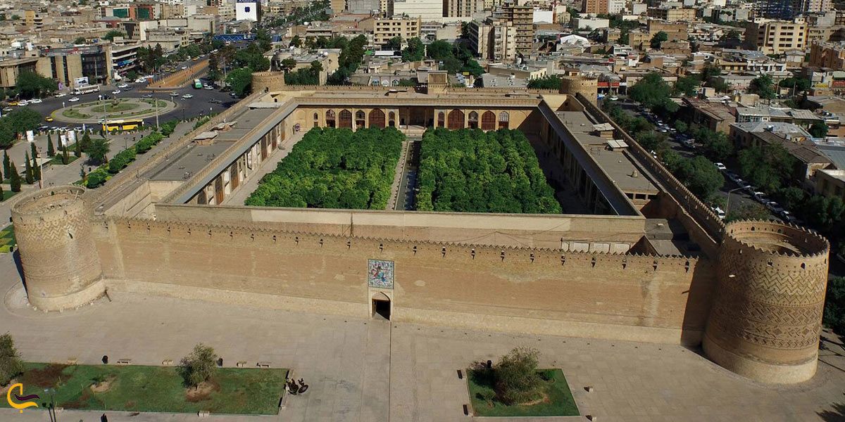 نمایی از بالای ارگ کریم خان زند