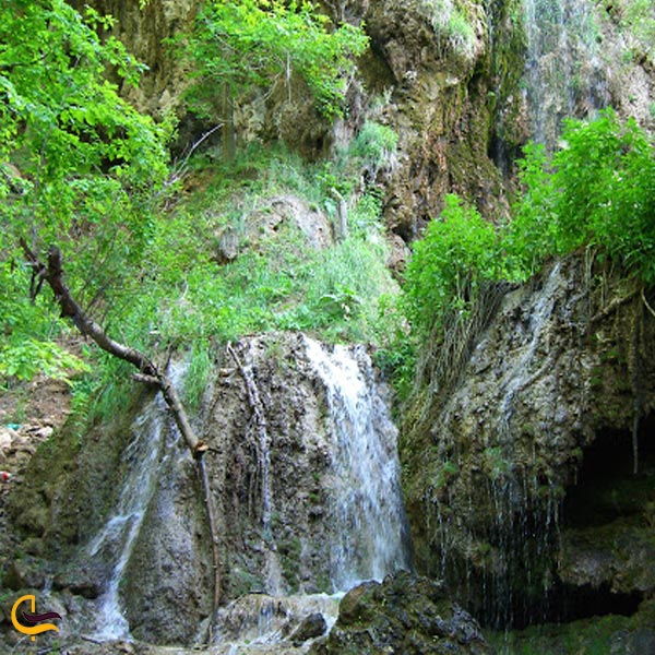 نمایی از طبیعت سرسبز آبشار اسطرخی