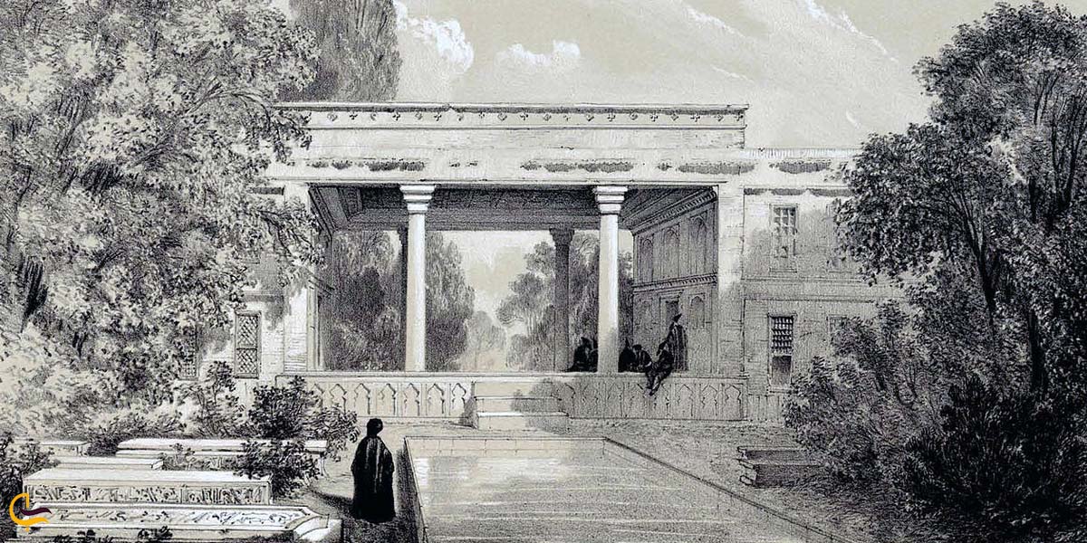 تصویری از حافظیه شیراز در زمان زندیه