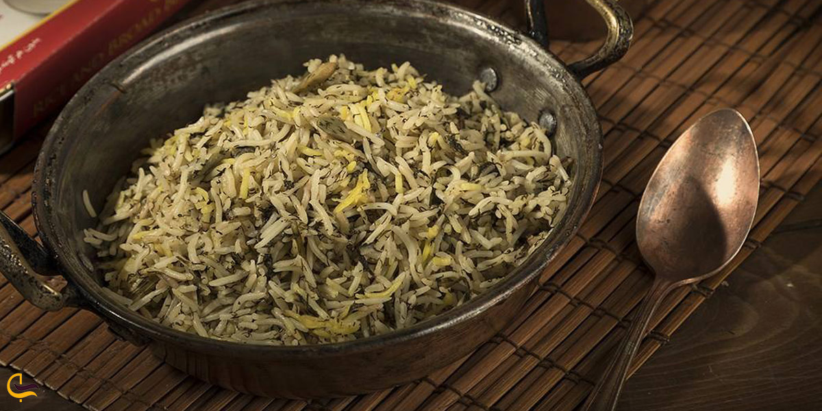 تصویری از پلو باقاله غذای محلی داراب