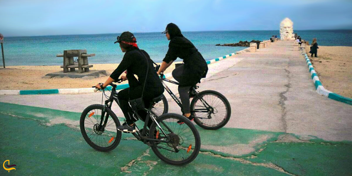 نمایی از دوچرخهسواری درکیش