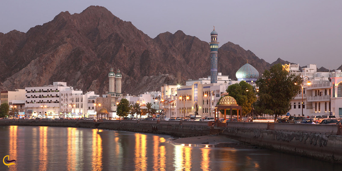 تصویر زیبا از غروب آفتاب در کشور عمان