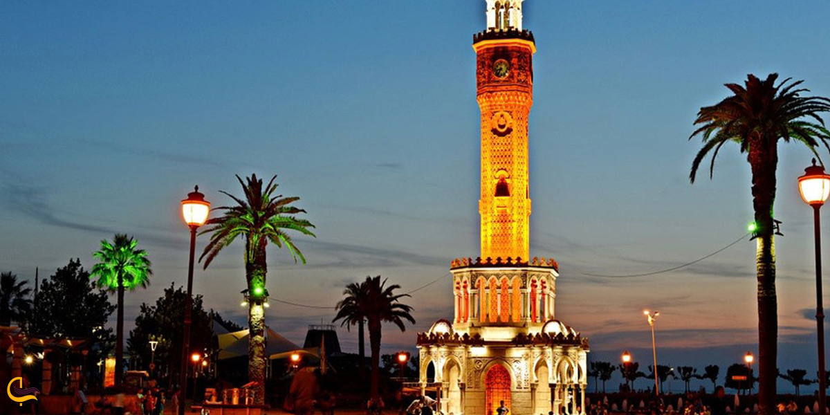 تصویری از برج ساعت ازمیر