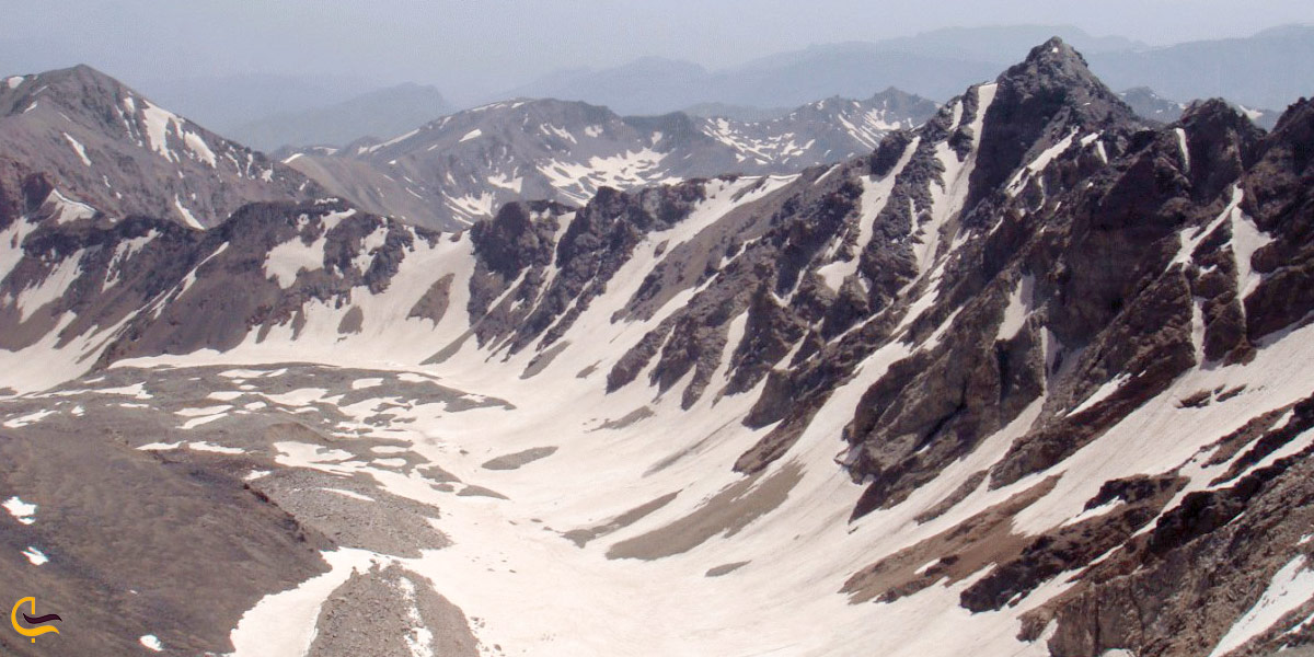 تصویری از یخچال های طبیعی علم کوه
