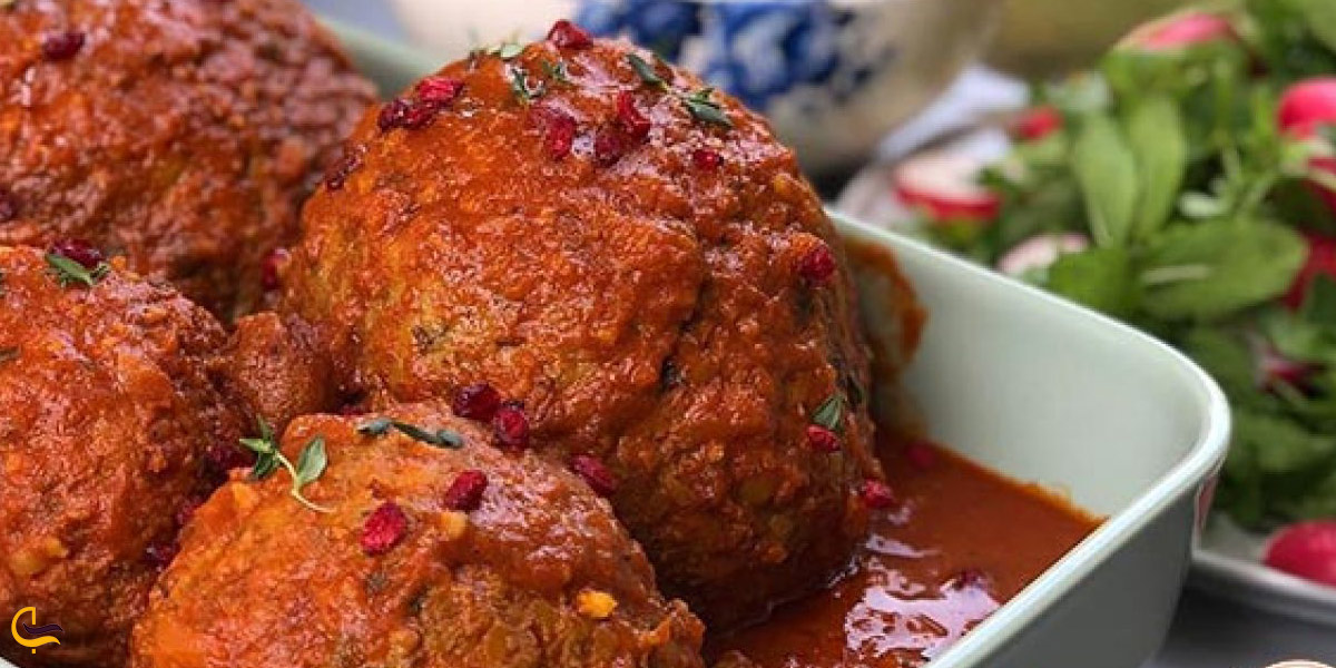 تصویری از کوفته غذای محلی کندوان