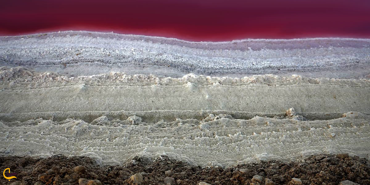 نمایی از امواج دریاچه مهارلو