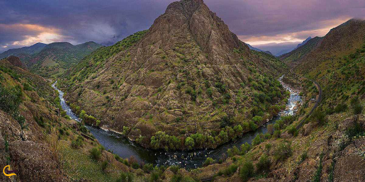 نمایی از رودخانه های  زز و سزار