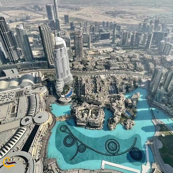 تصویری از بالای برج خلیفه دبی