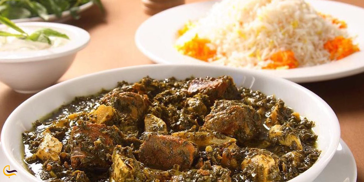 تصویری از خورشت ریواس غذای محلی دولاب