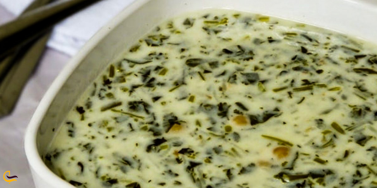 تصویری از آش دوغ غذای محلی مشگین شهر