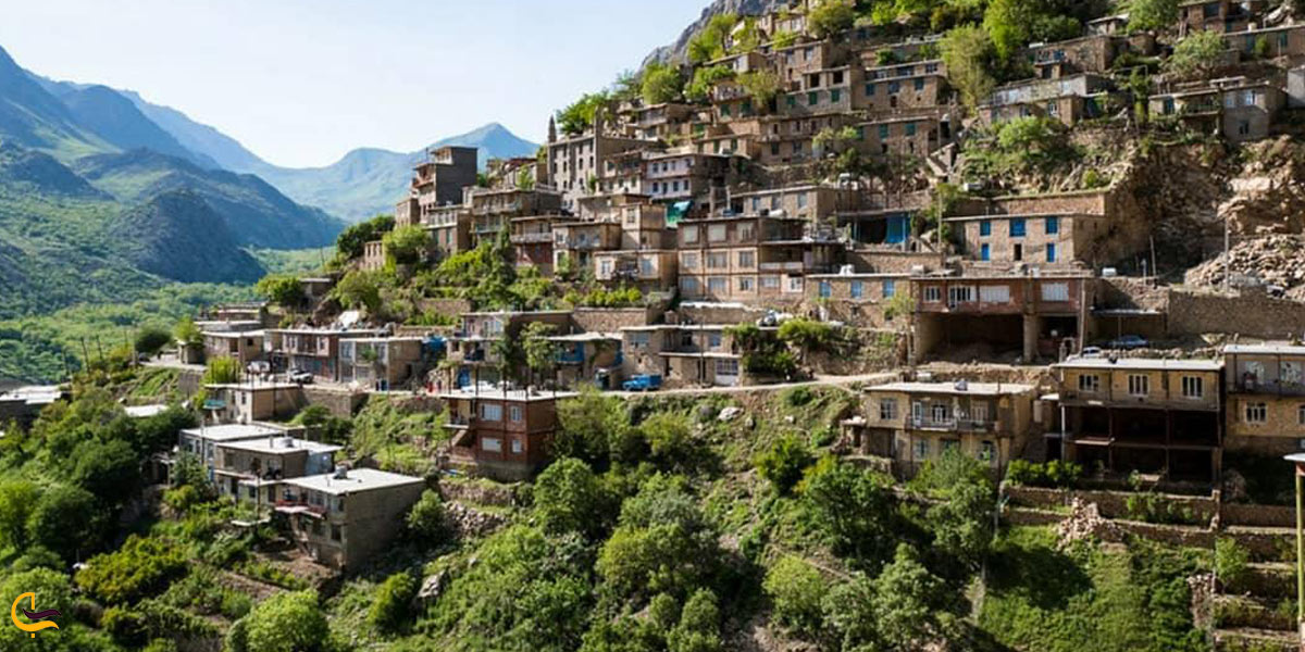 تصویری از روستای پلکانی دولاب کردستان