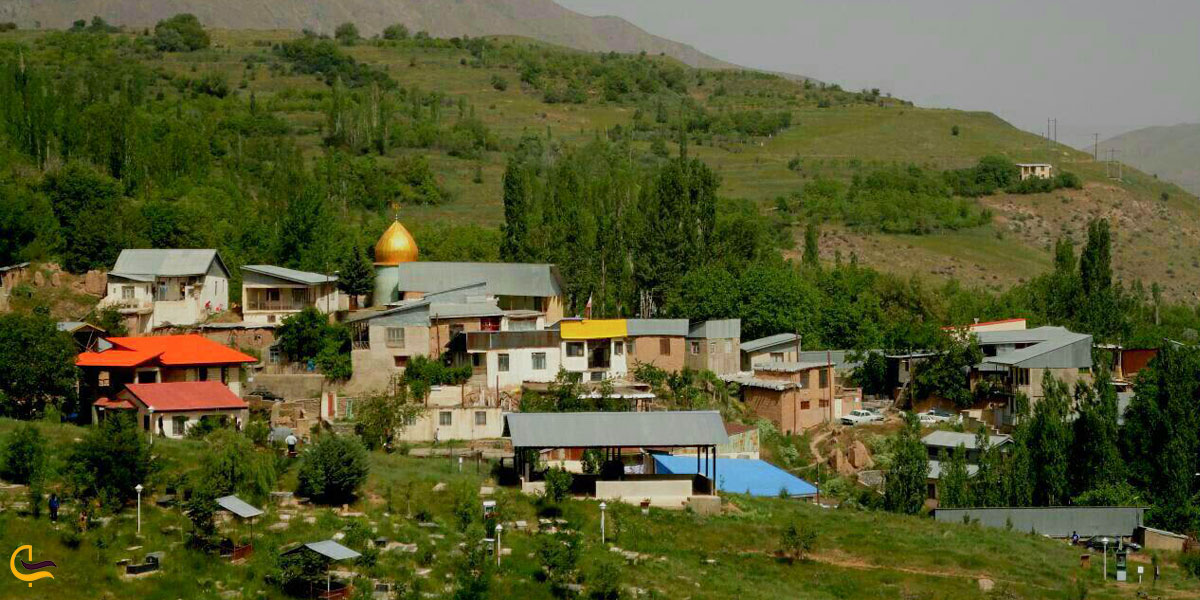 تصویری از طبیعت سرسبز روستای سنگ بن