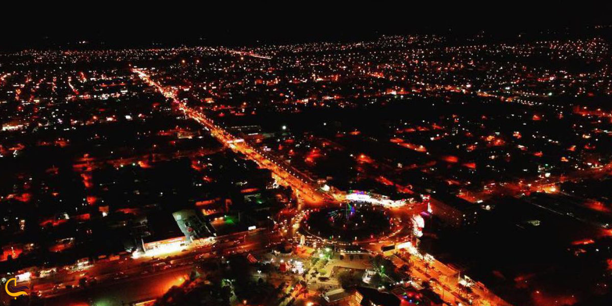 نمایی از بالای شهر جیرفت