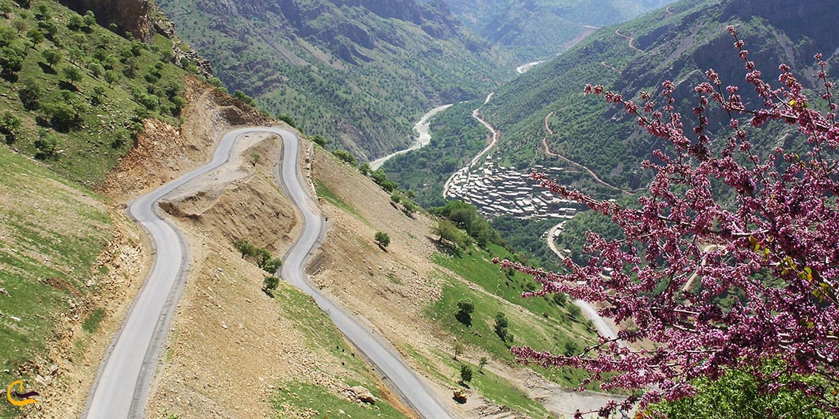 نمایی ازجاده مریوان به هورامان