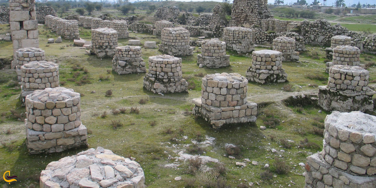 تصویر بخشی از شهرباستانی بیشاپور
